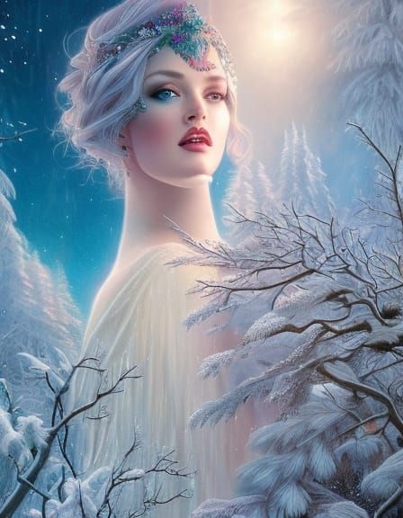 The Winter Goddess 17 - AI Generated Artwork - NightCafe Creator