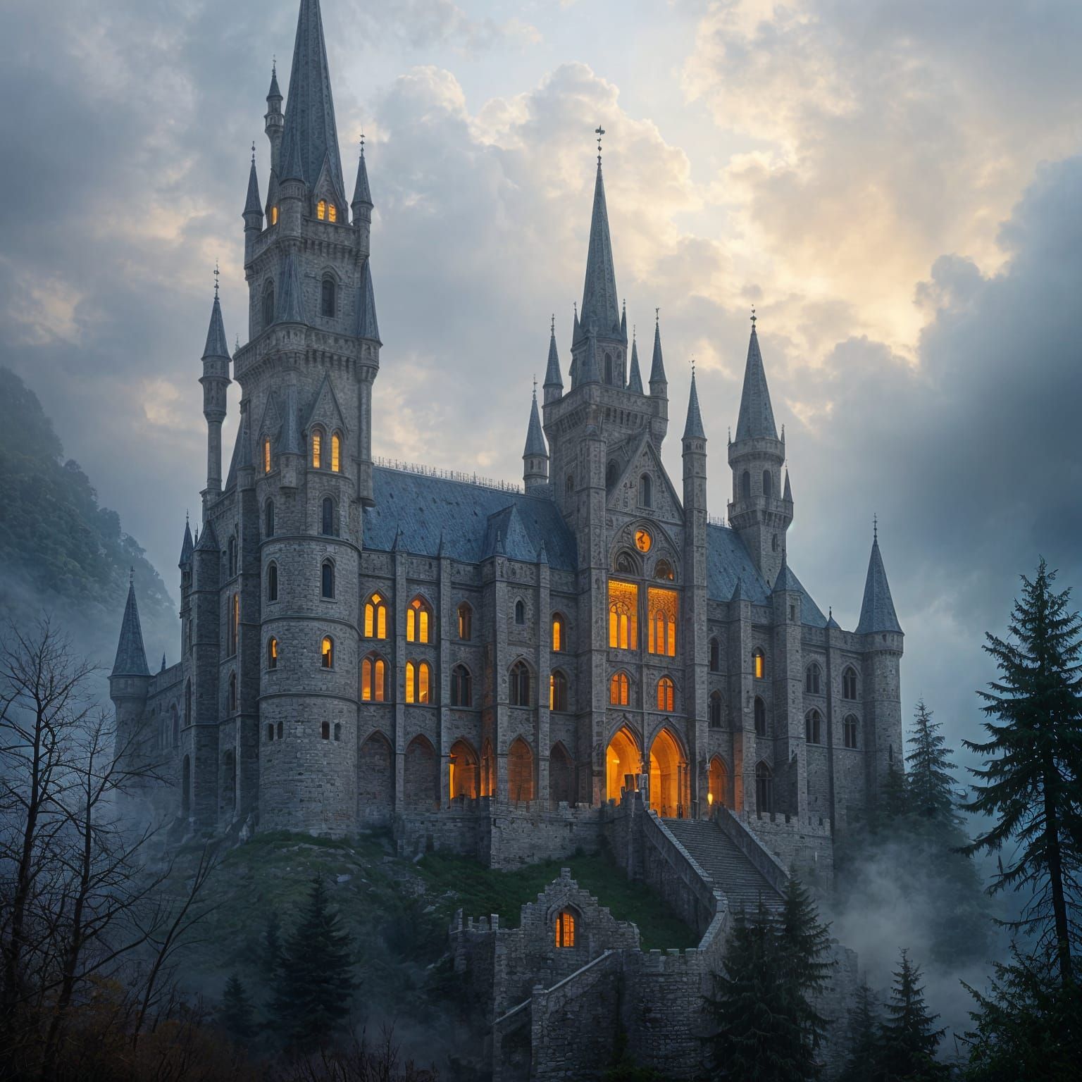 Medieval Castle in Gothic Style