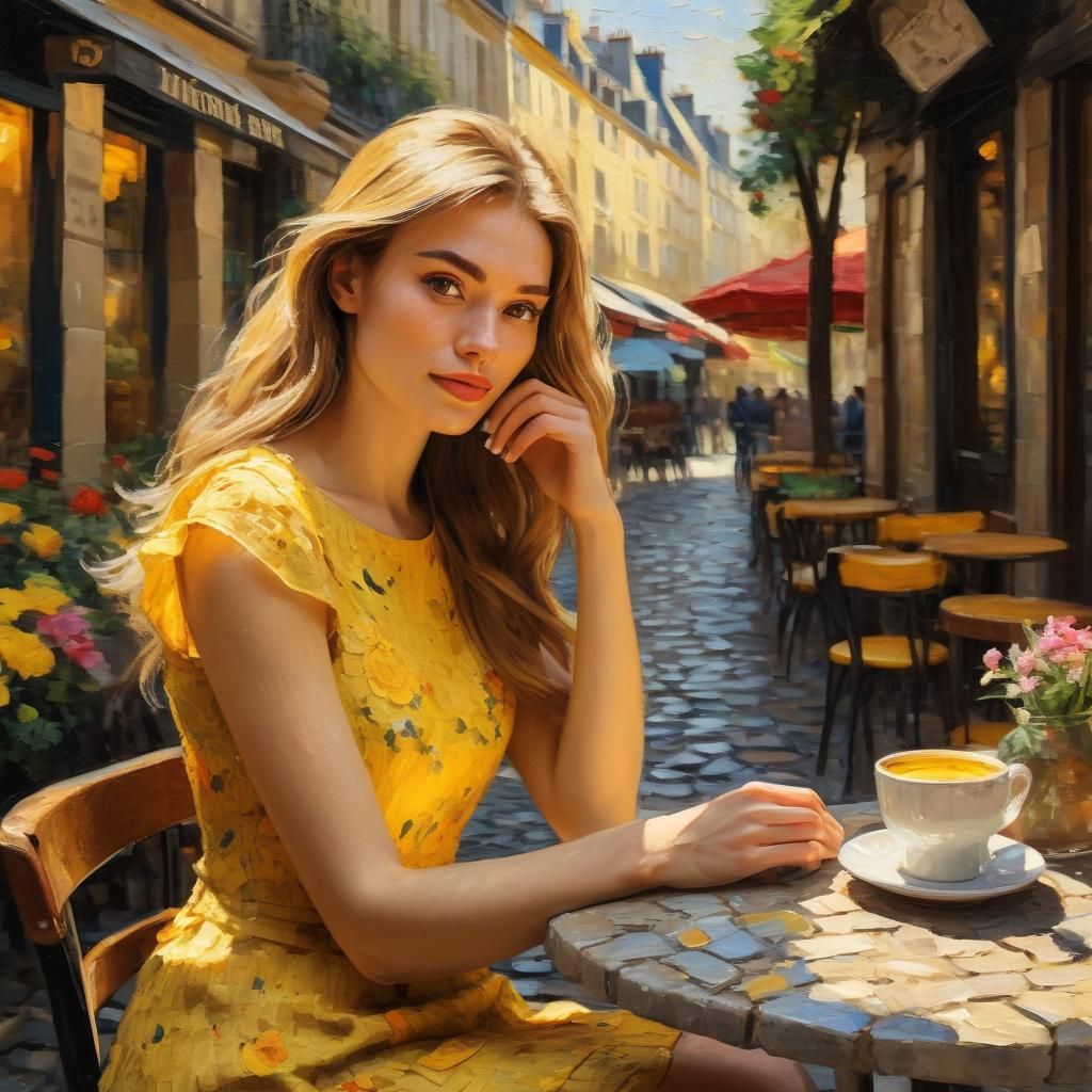 Jasmine at the café  by @Appache