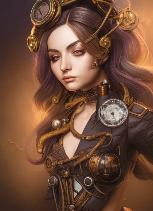 My Steampunk girl: Sabrina! - AI Generated Artwork - NightCafe Creator