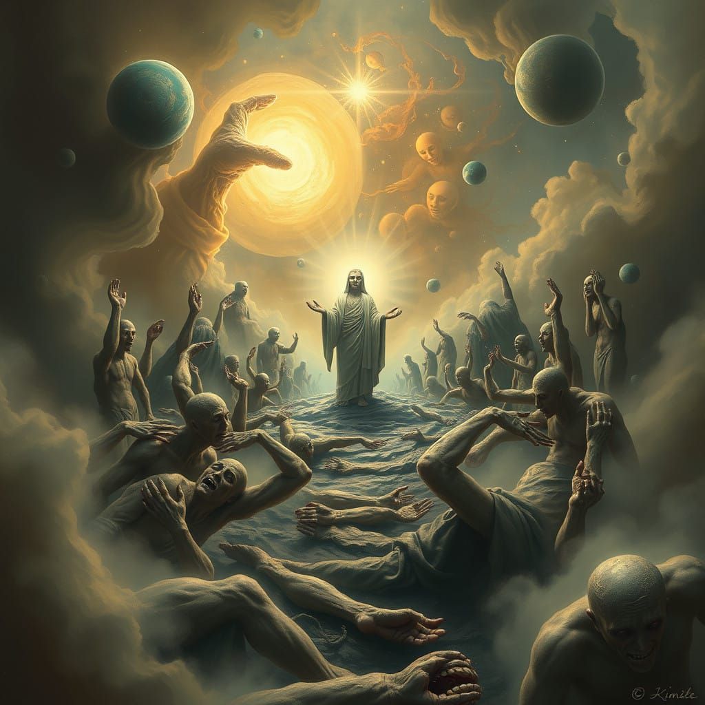 Dreamlike Astral Realm in Hyperdetailed Oil-on-Canvas Style