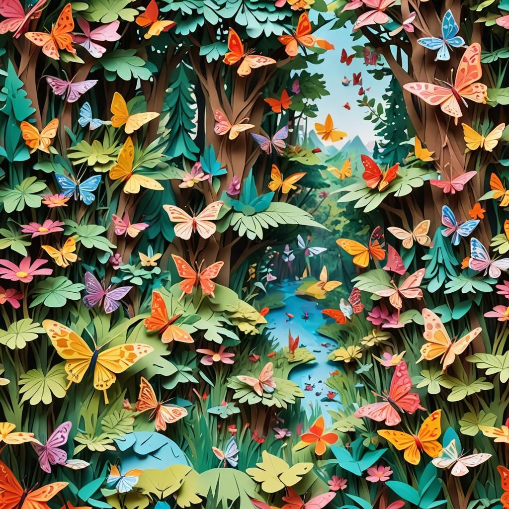 Magical Pop-Up Book: Butterflies in Fantasy Forest