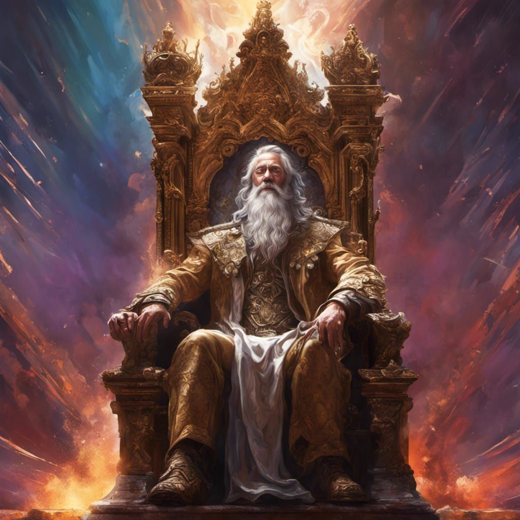 God sitting in his throne - AI Generated Artwork - NightCafe Creator