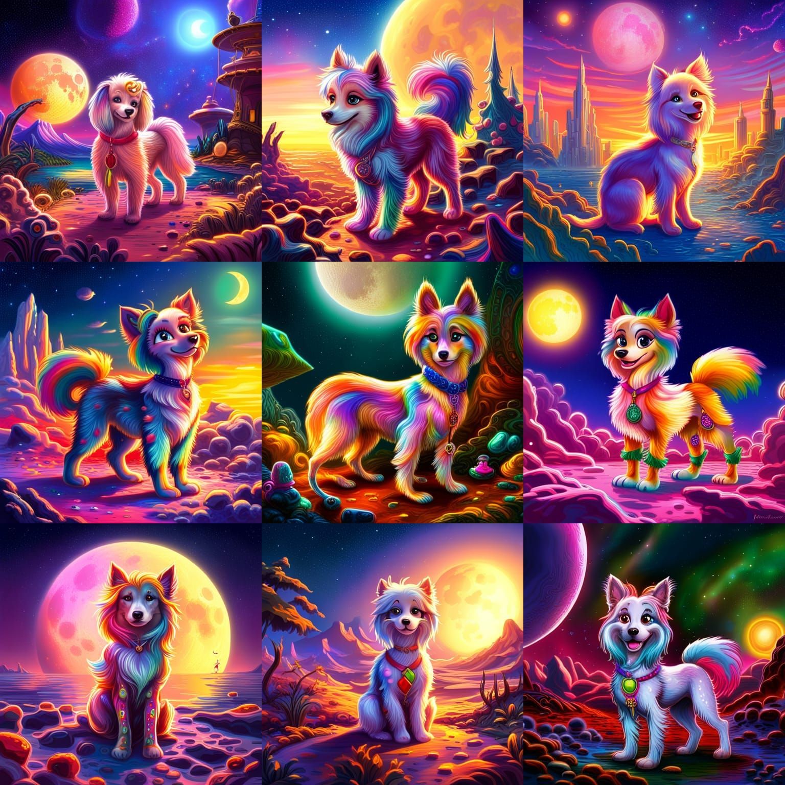 Lisa Frank dogs