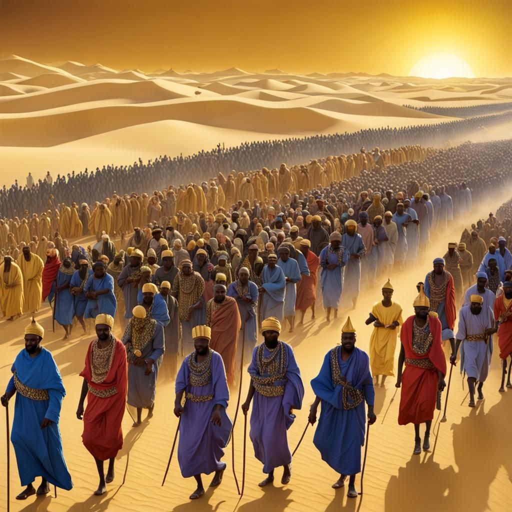 Mansa Musa's Desert Procession 2 - AI Generated Artwork - NightCafe Creator