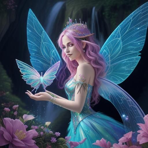 Amazingly Stunningly Beautiful colorful fancy fantasy fairy with ...