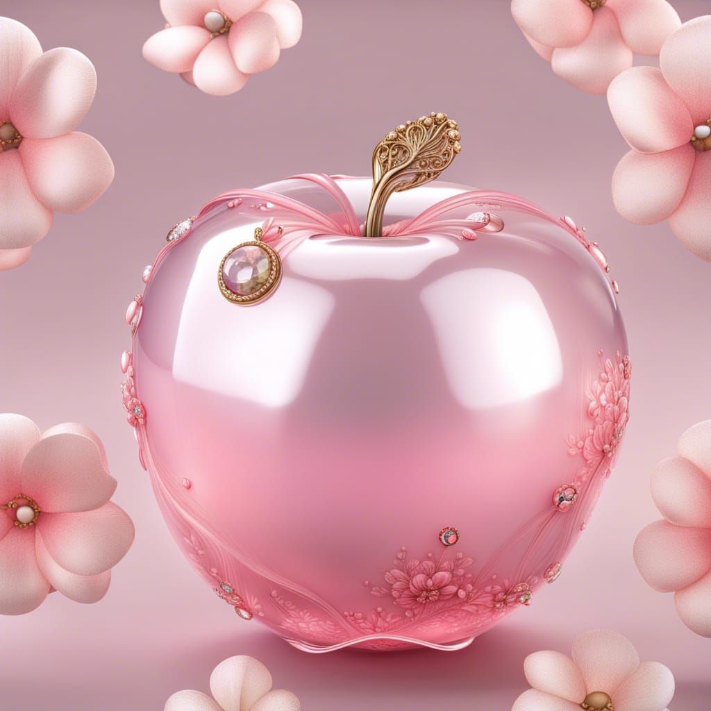 Beautiful pink apple - AI Generated Artwork - NightCafe Creator