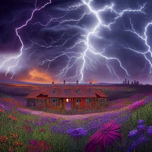 intense electrical storm