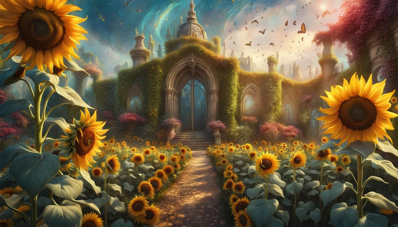 magical sunflowers  by @PUREVIL