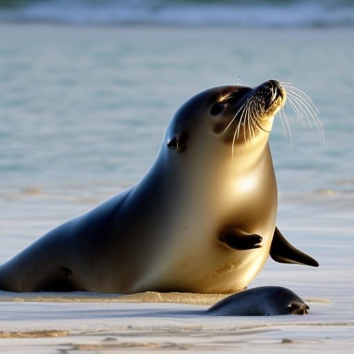 A seal doing tricks AI Generated Artwork NightCafe Creator