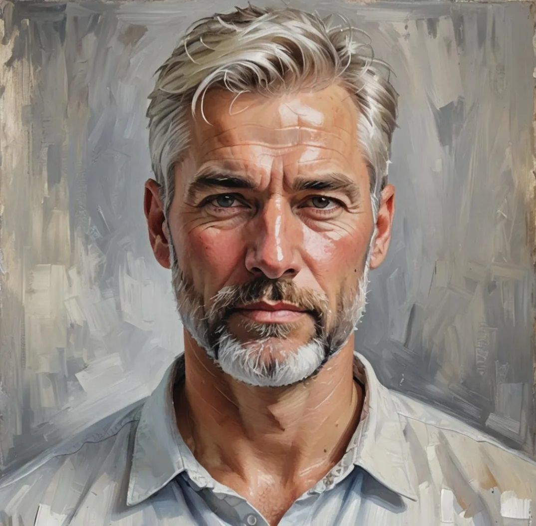 Handsome bearded man with shirt