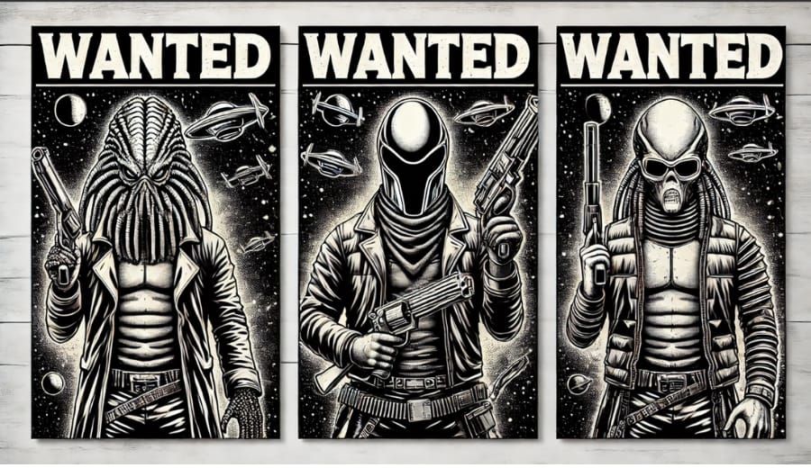 Triptych Galactic Outlaws