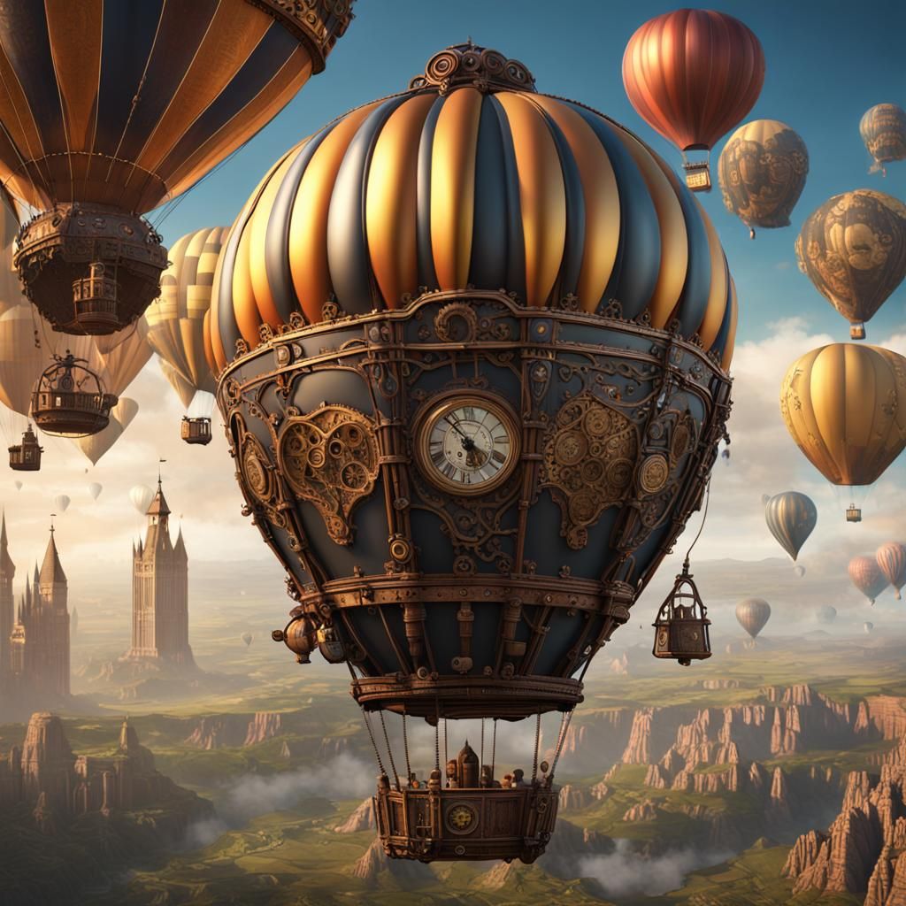 steampunk hot air balloons  by @That Guys ZB