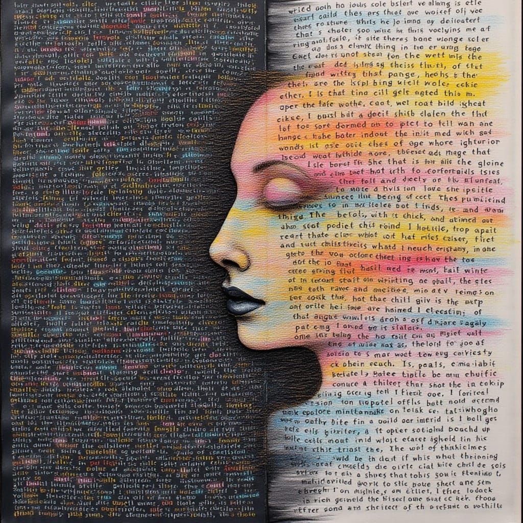 <lora:inspired:1.0> Translation of Emotion::
handwritten journal pages morphing into glowing lines of digital code, fusion of analog and dig...