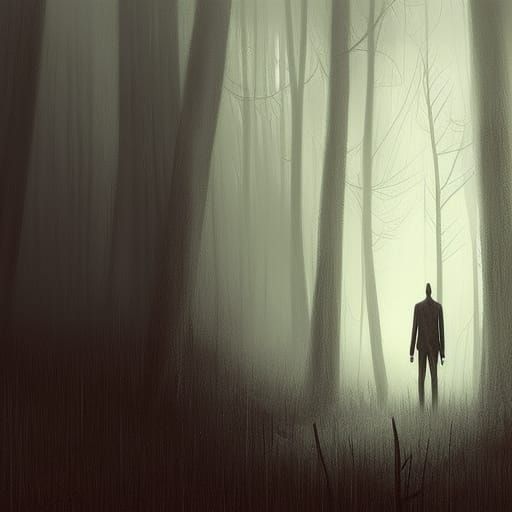 Slenderman is watching - AI Generated Artwork - NightCafe Creator