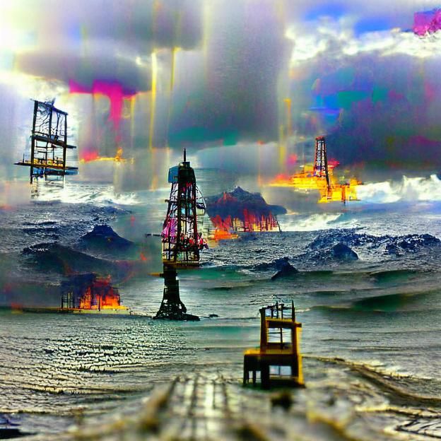 oil rig at the end of the world
