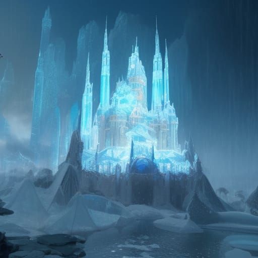 The Ice Queen's Fortress - AI Generated Artwork - NightCafe Creator