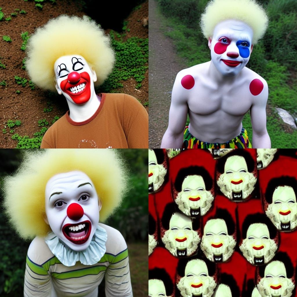 affro bio clown albino