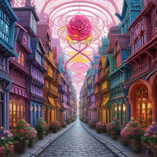 rose street - AI Generated Artwork - NightCafe Creator