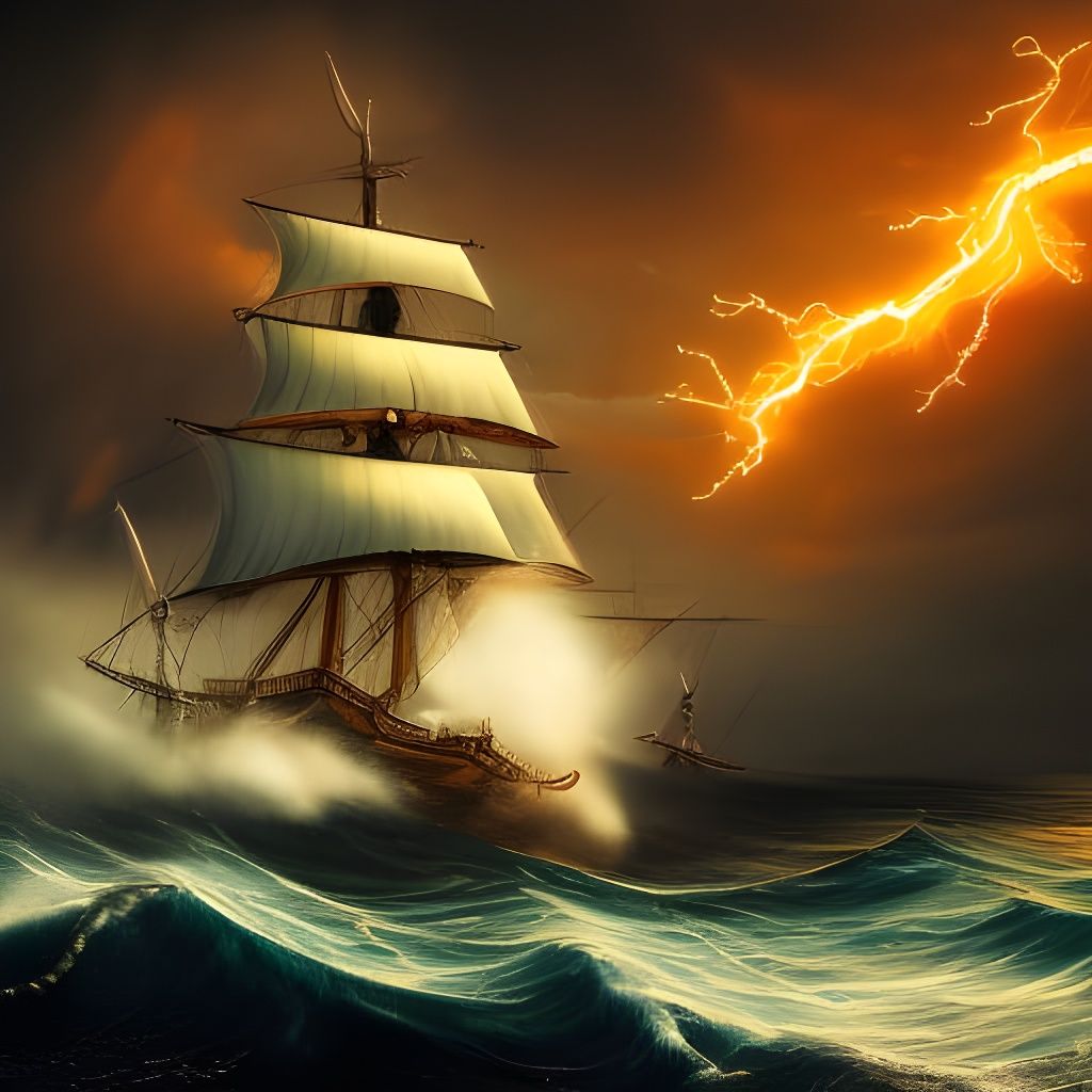 Storm at Sea - AI Generated Artwork - NightCafe Creator