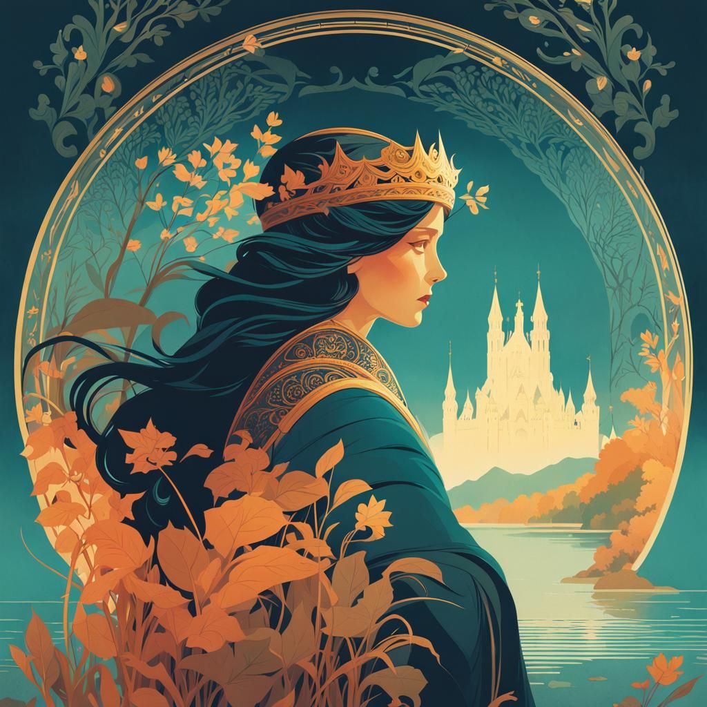 Mystical Lady of the Lake Digital Painting