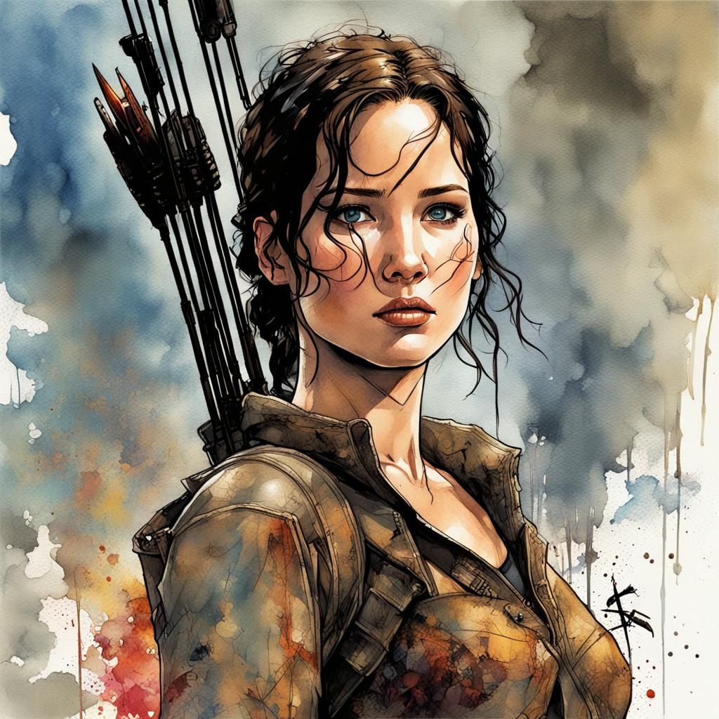 Katniss Everdeen - AI Generated Artwork - NightCafe Creator