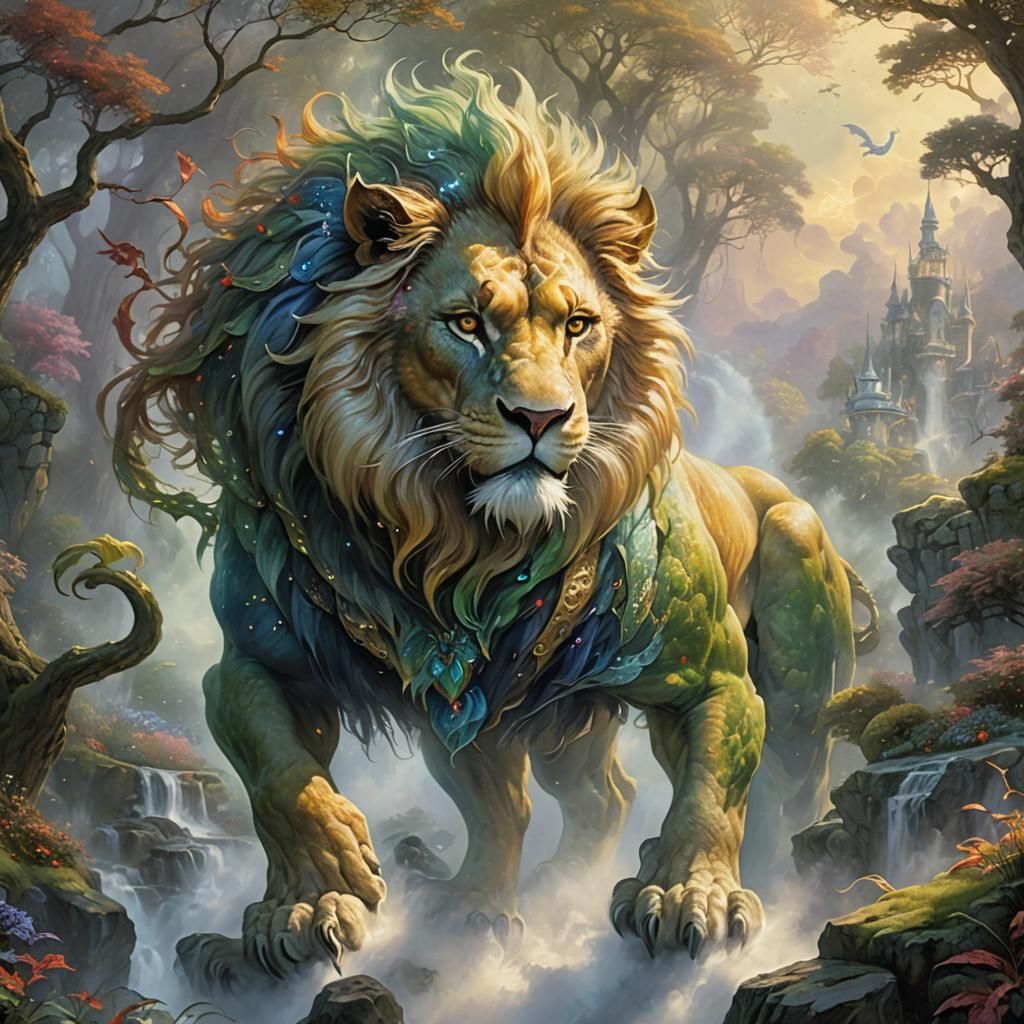 A hybrid lion dragon - AI Generated Artwork - NightCafe Creator