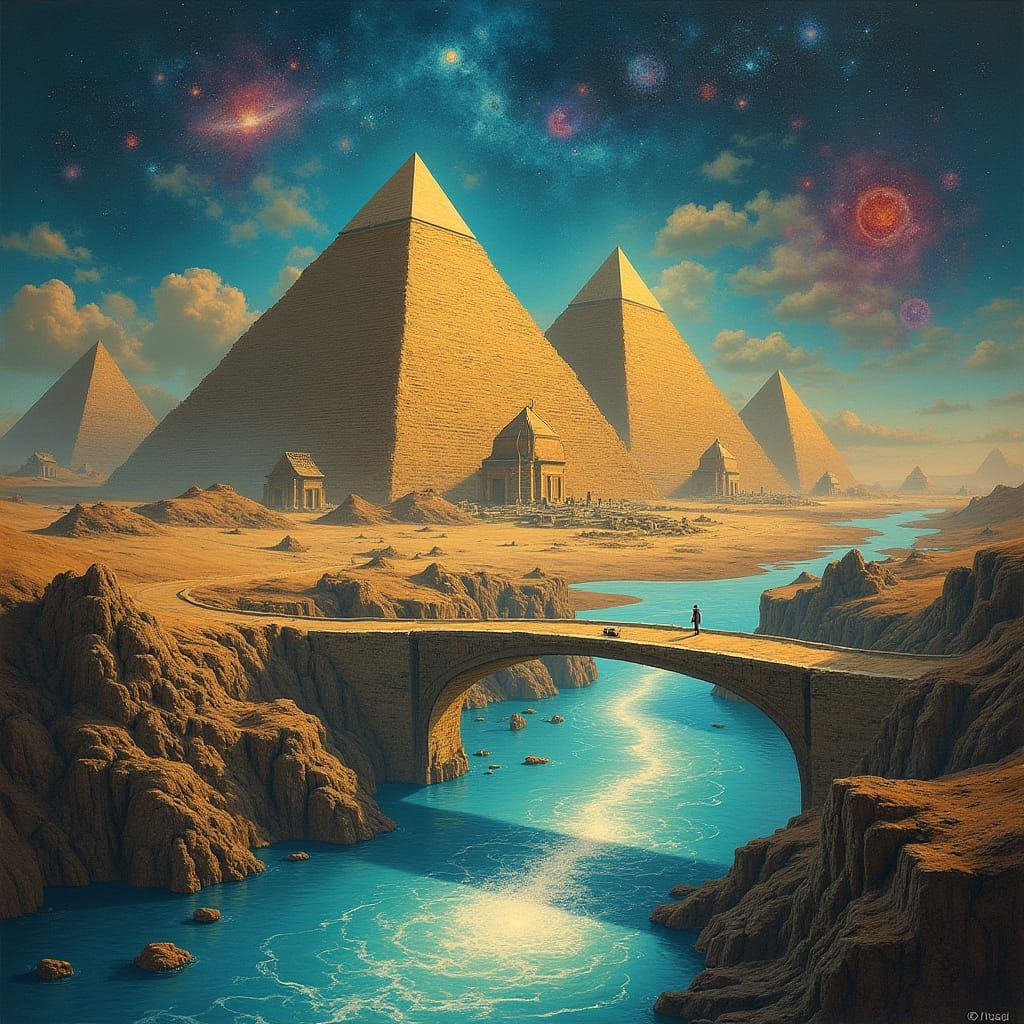 A surreal dreamscape of Ancient Egypt