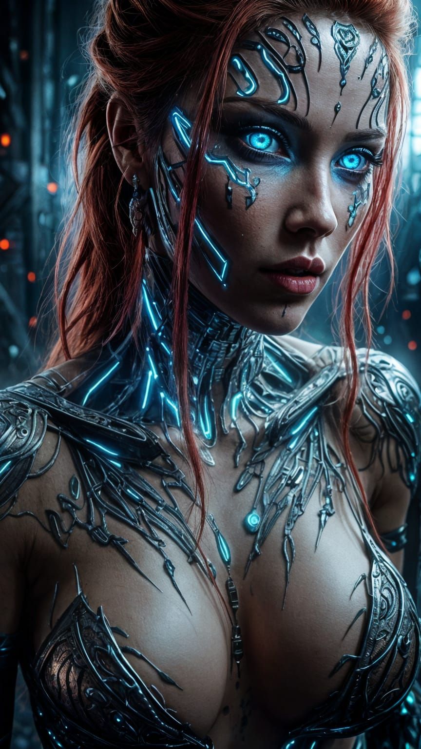 Cyber girl evolved with Ai  - Start Image 1