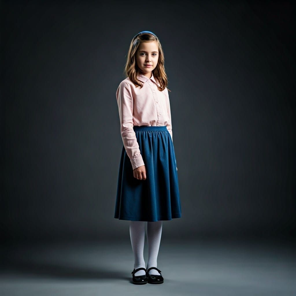 Orthodox Jewish Girl with Elegant Expression