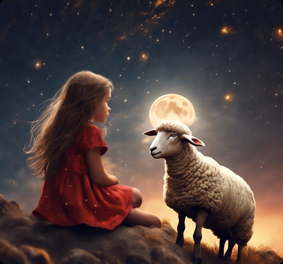 Guten Abend- gute Nacht- vom Schafe 🐑 hüten und der Faszination des Vollmond
