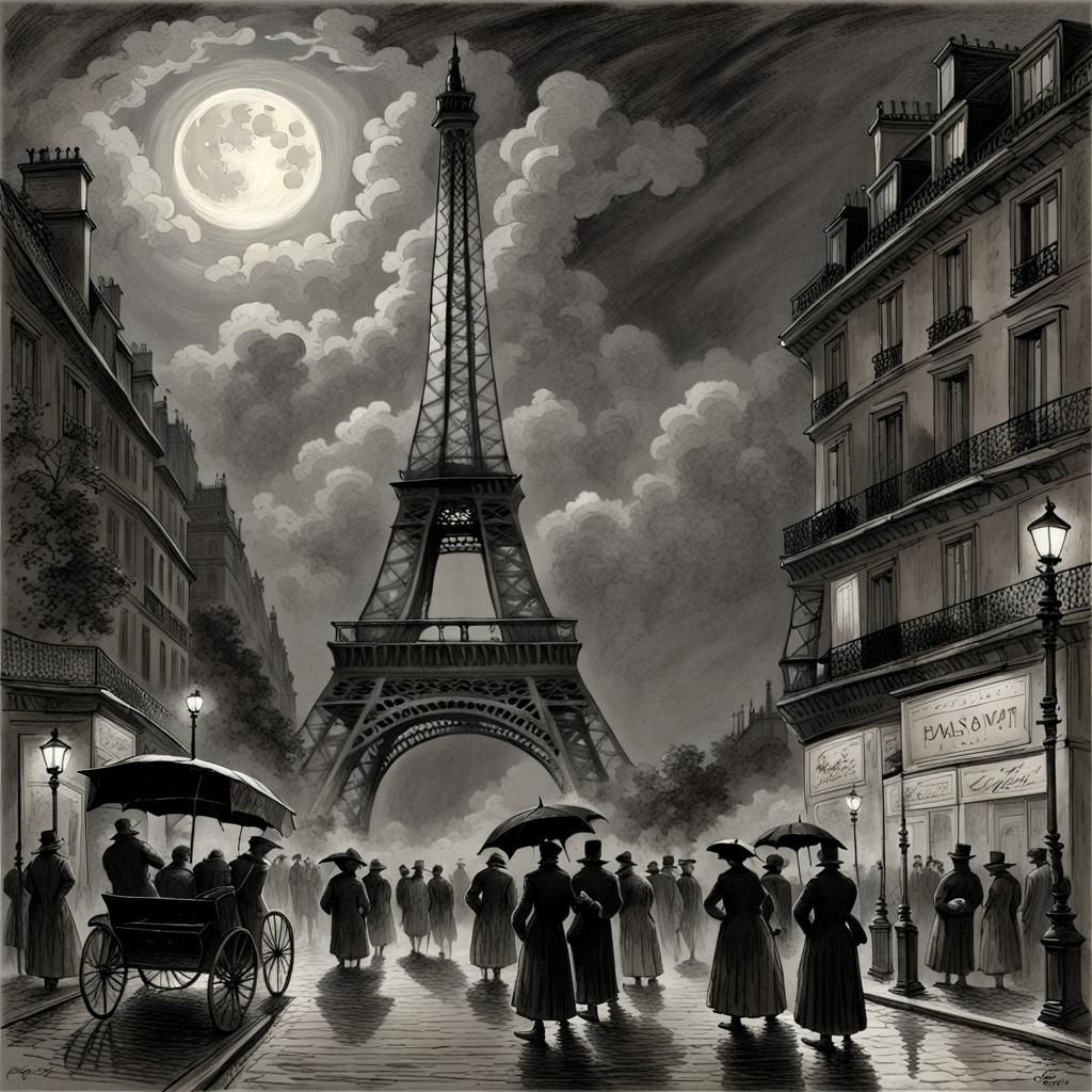 Stormy night in Paris