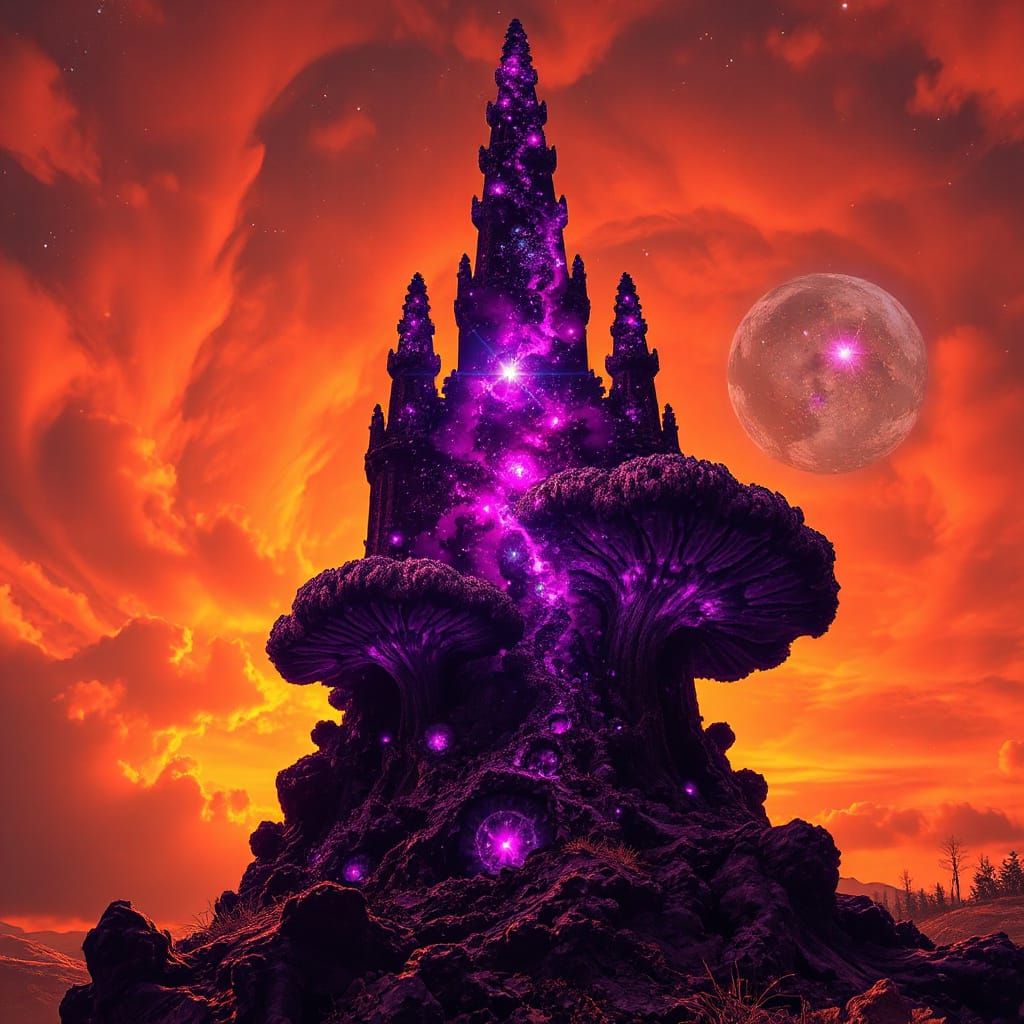 Astral Fungus Pagoda  by @Diana the Warrior