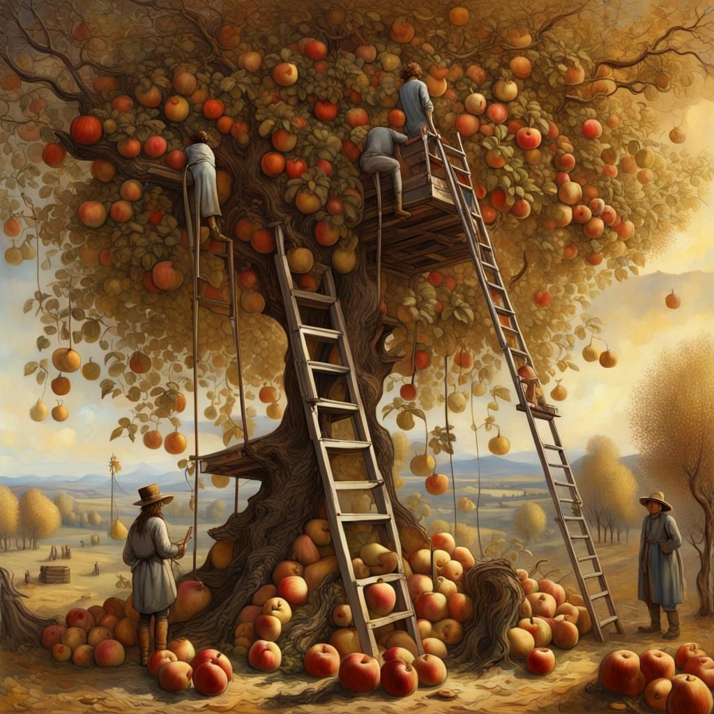 overgrown apples  by @Harmanna