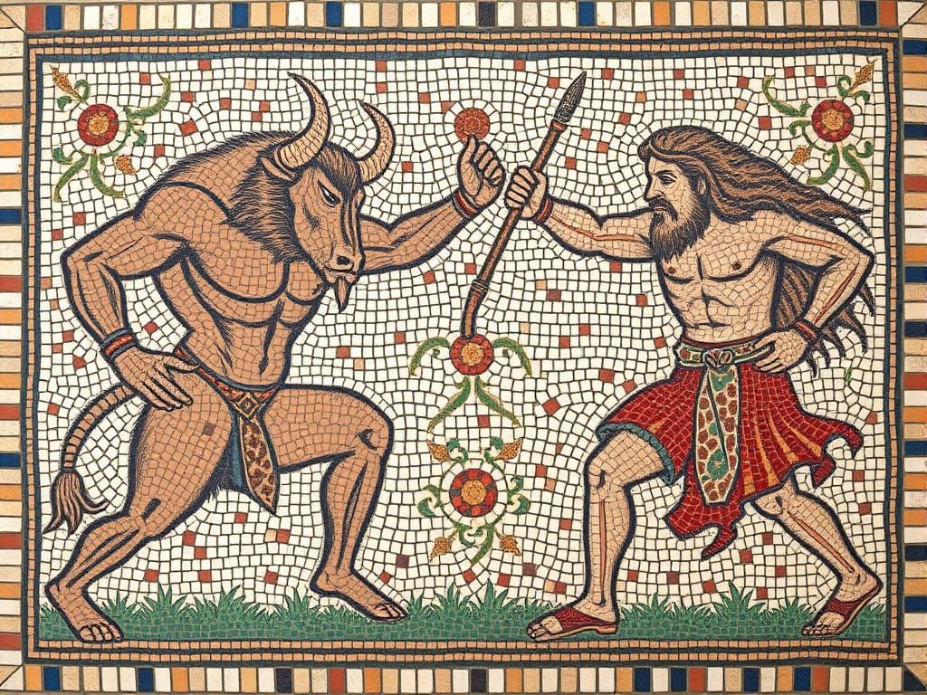Minotaur vs barbarian  by @Aaron of Mpls