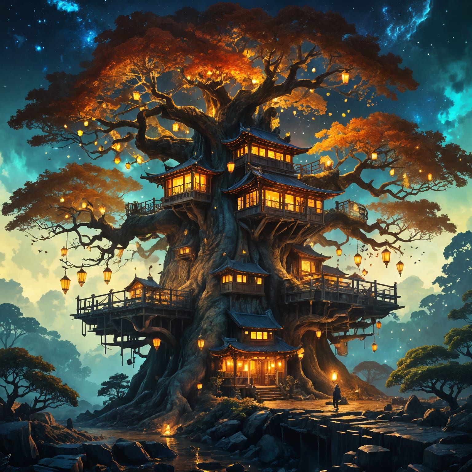 Fantastical treehouse inn  by @Mike Ritchie