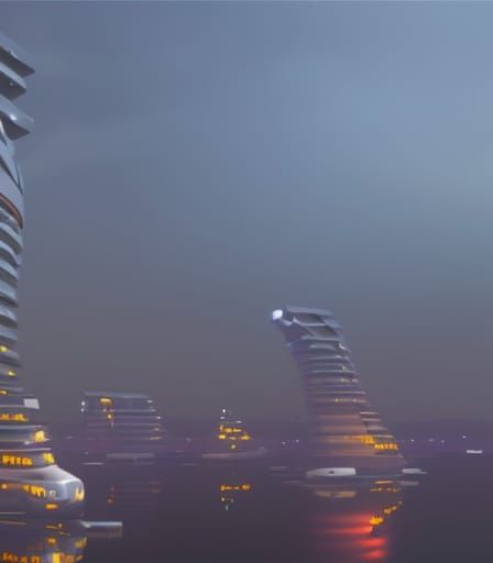 Dim Futuristic City