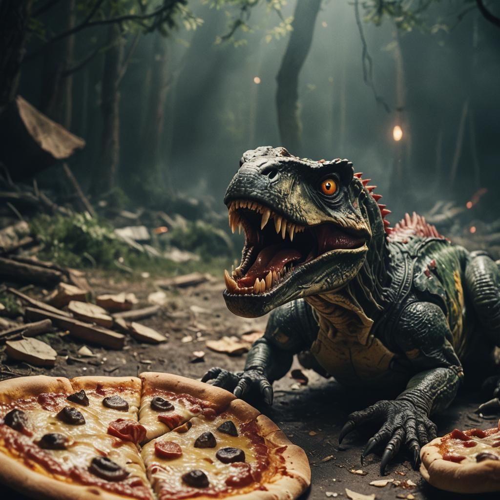 it eating pizza