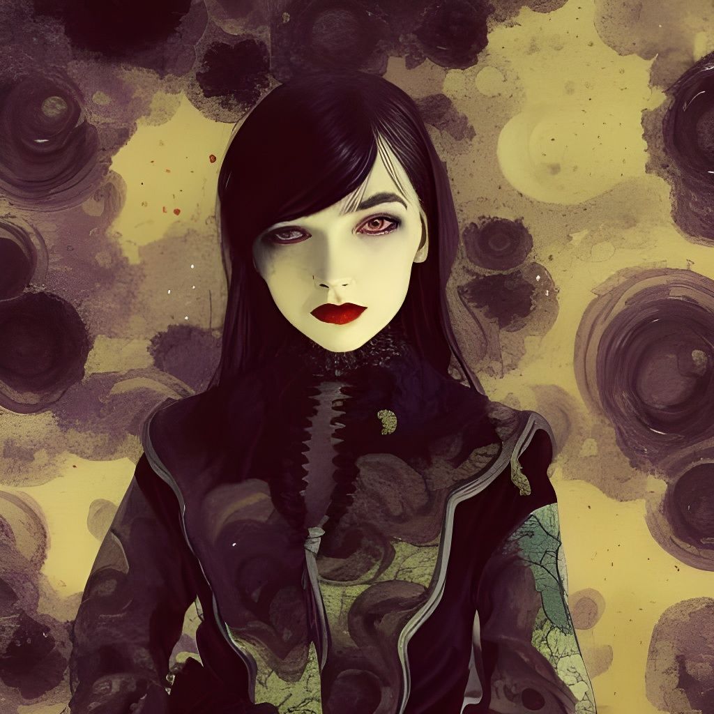 Stylish Watercolor Vampire 10