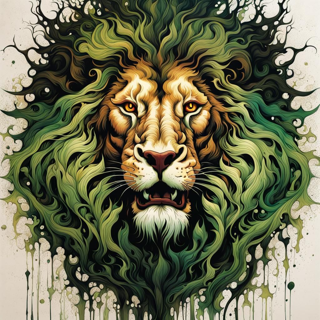 Ghost Lion  by @Neovive