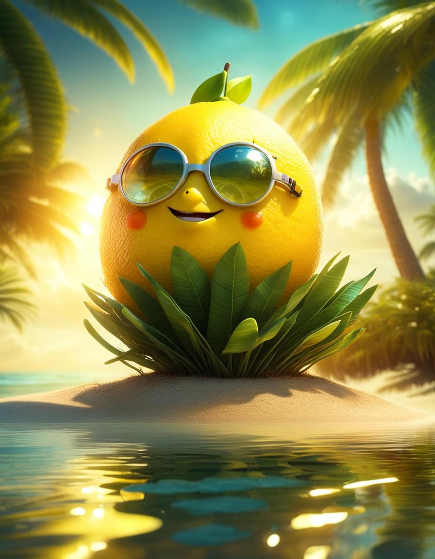 Swimmingly cute lemon  by @StarlaBlaise