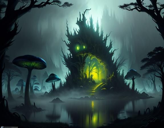 a bullywug in a swamp  by @Amanda