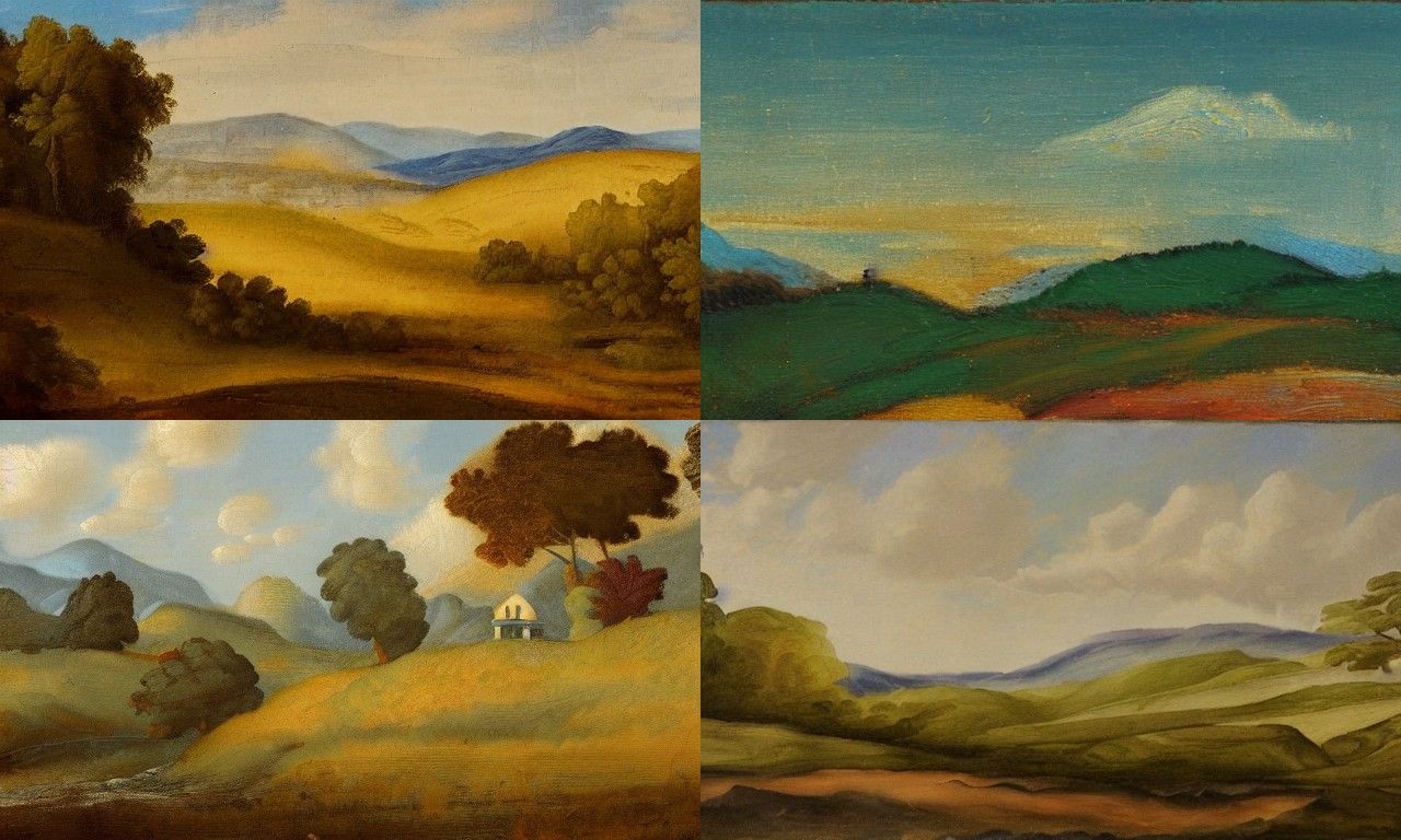 Landscape in the style of Art & Language