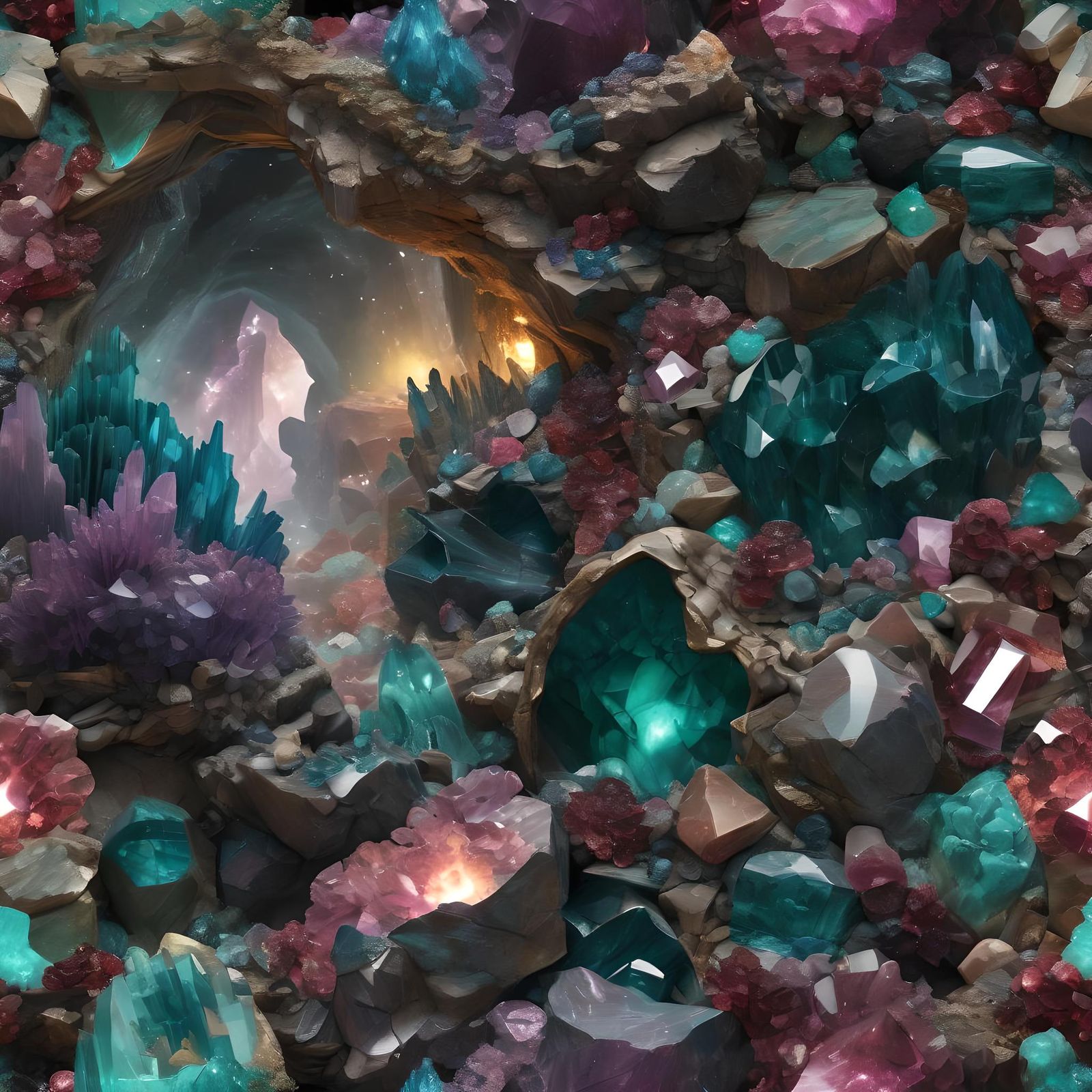 Crystal Cave - AI Generated Artwork - NightCafe Creator