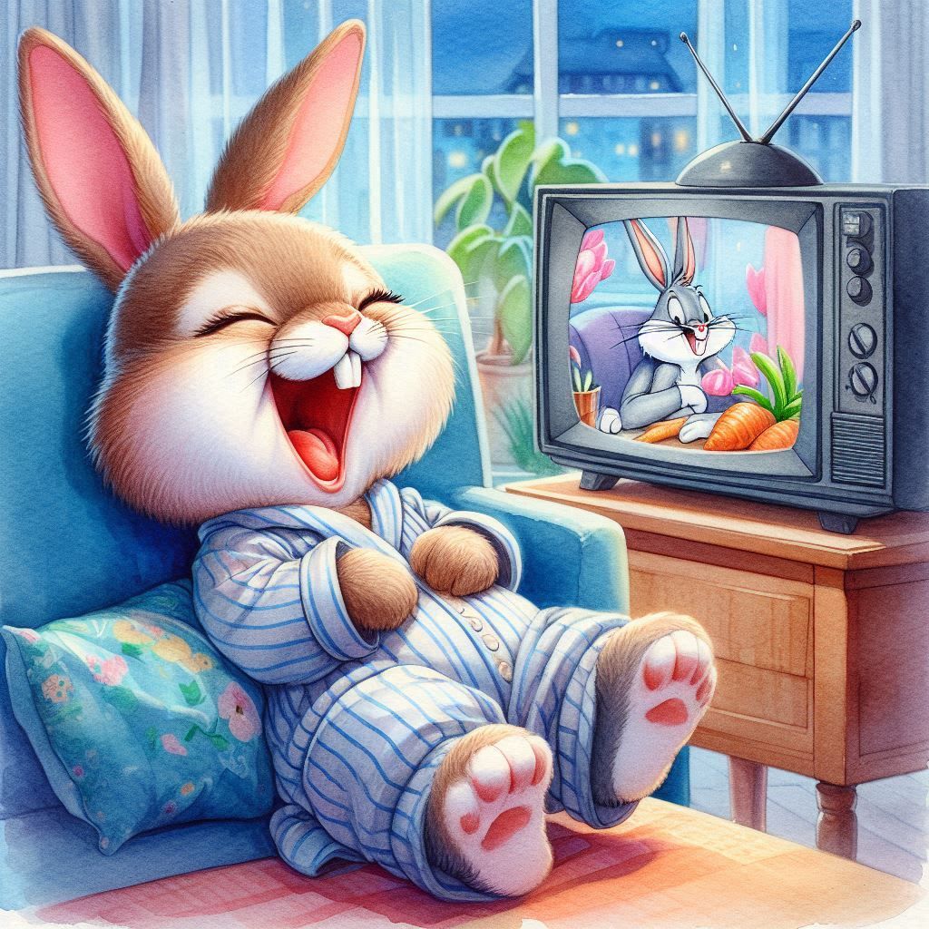 What will that  crazy rabbit do next?