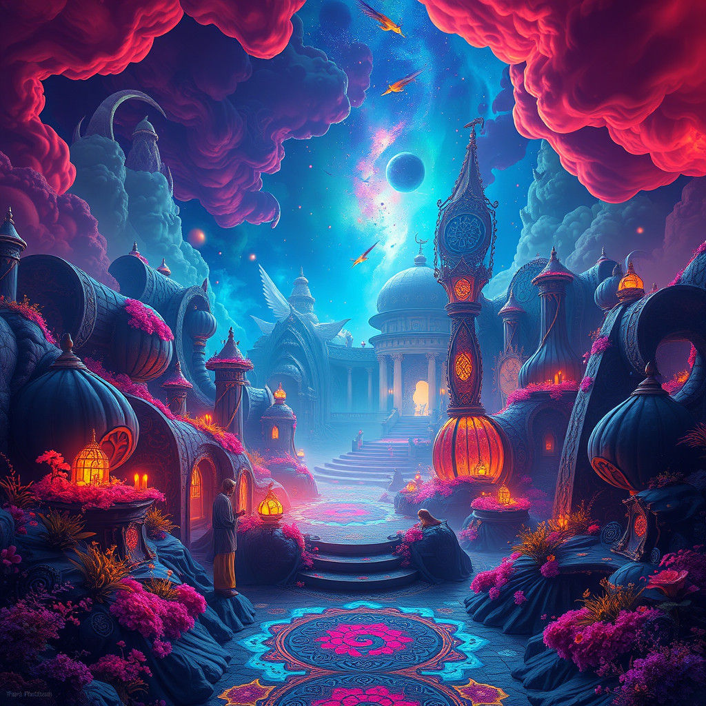 Mystical Realm: Vibrant Matte Painting in Unreal Engine 5 St...