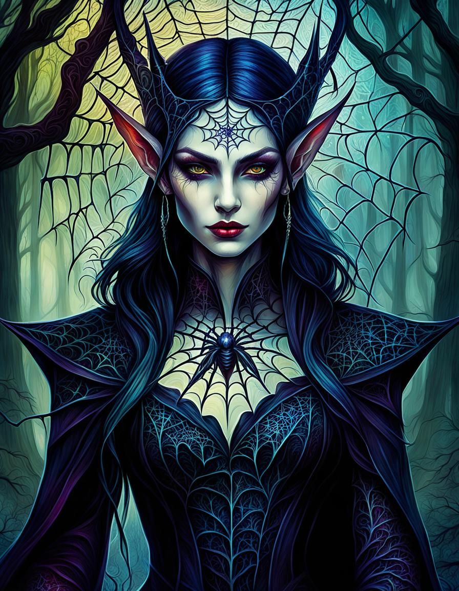 Dark gothic elf - AI Generated Artwork - NightCafe Creator