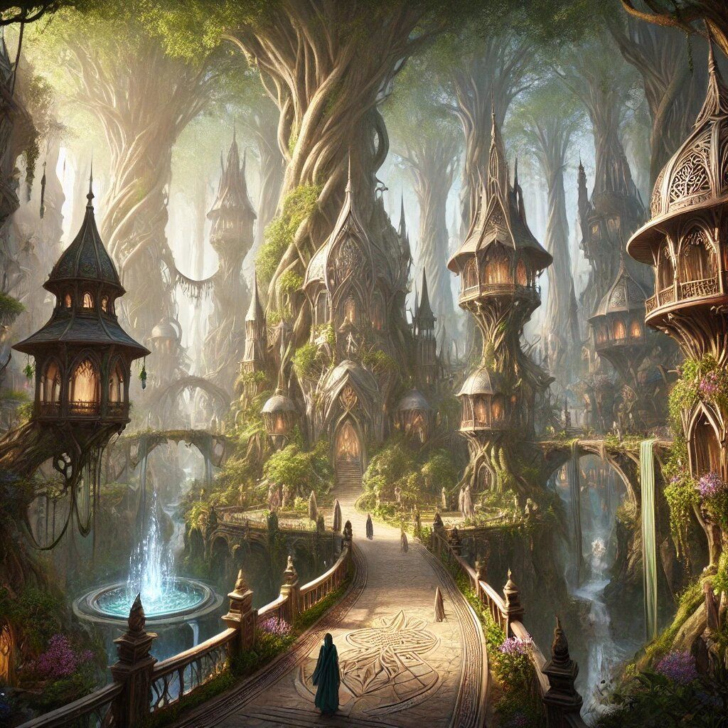 Grand Elven City in the Lilundrian Forest