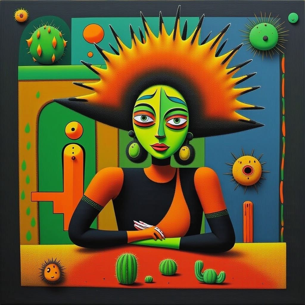 <lora:CACTUS PEOPLE:1.0>  Beautiful woman 