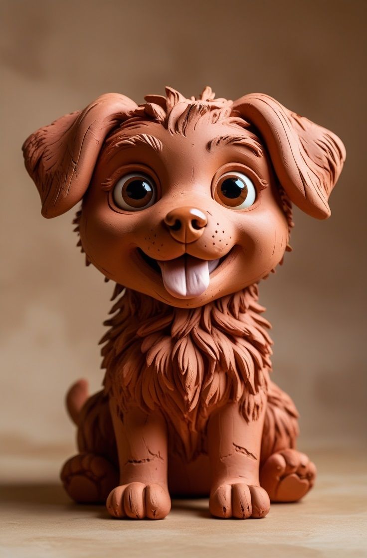 Clay puppy
